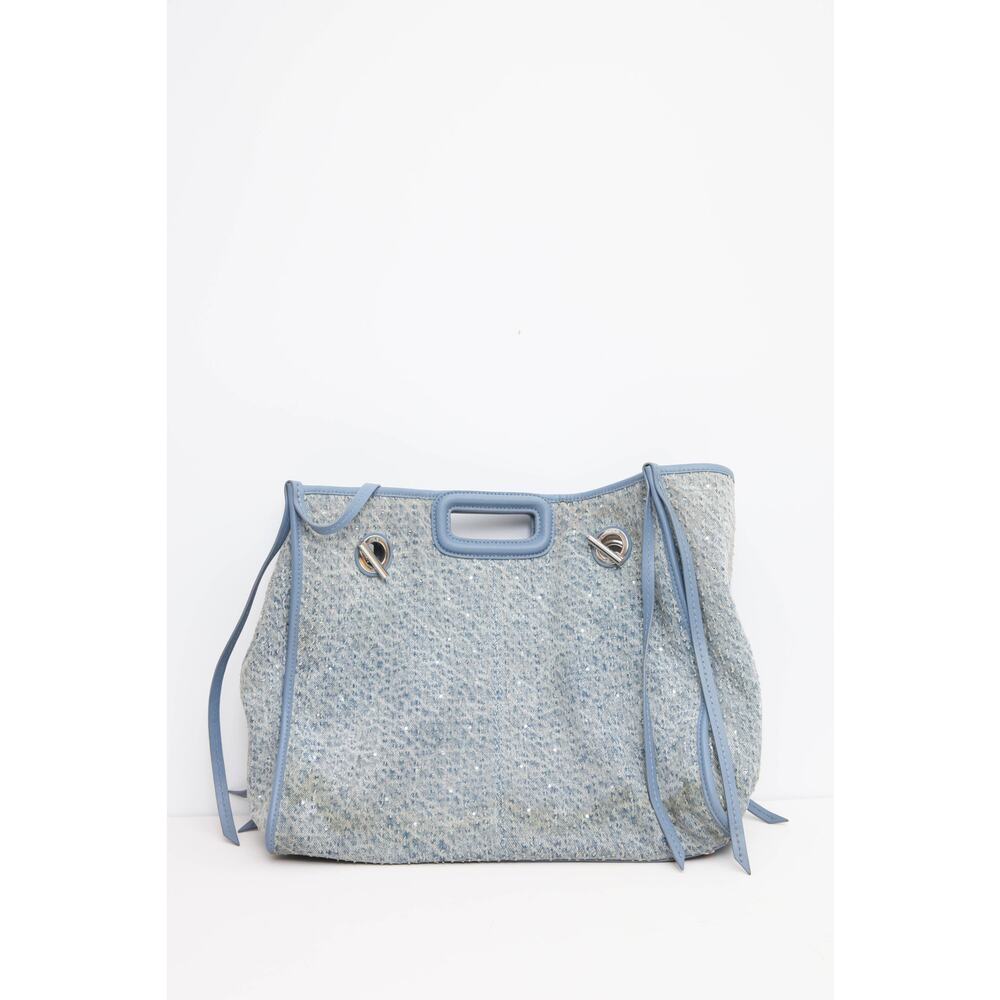 Maje rhinestone-embellished denim tote bag - Picture 3 of 10